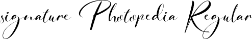 signature Photopedia Regular font - signature photopedia.otf