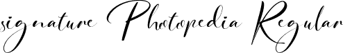 signature Photopedia Regular font - signature photopedia.ttf