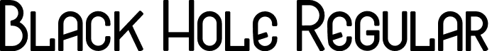 Black Hole Regular font - Black Hole.otf