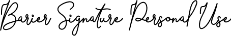 Barier Signature Personal Use font - BarierSignature-PersonalUse.otf