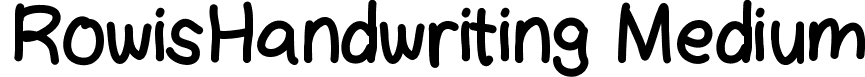 RowisHandwriting Medium font - RowisHandwriting.ttf