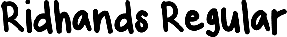 Ridhands Regular font - Ridhands-Regular.ttf