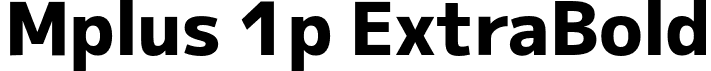 Mplus 1p ExtraBold font - Mplus1p-ExtraBold.otf