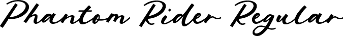 Phantom Rider Regular font - PhantomRider-JRWLn.ttf