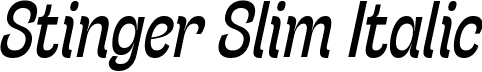 Stinger Slim Italic font - Zetafonts-Stinger-Slim-Italic.ttf