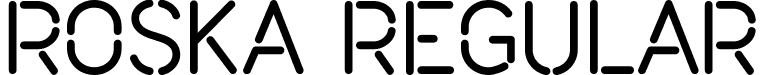 ROSKA Regular font - roska.ttf