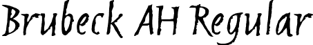 Brubeck AH Regular font - BrubeckAH.ttf