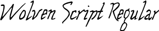 Wolven Script Regular font - wolven.ttf