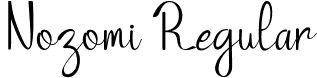 Nozomi Regular font - Nozomi-Regular-Demo.otf