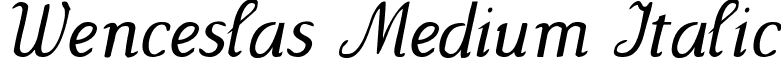 Wenceslas Medium Italic font - Wenceslas-Oblique.ttf