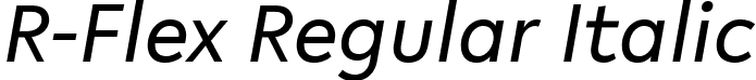 R-Flex Regular Italic font - R-FLEX-REGULARITALIC.otf