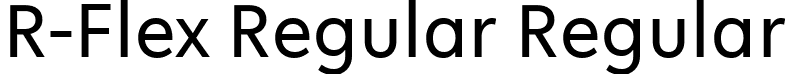 R-Flex Regular Regular font - R-FLEX-REGULAR.otf