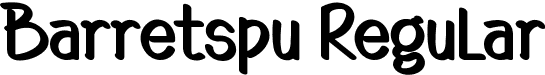 Barretspu Regular font - Barretspu.ttf