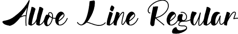 Alloe Line Regular font - AlloeLine.otf