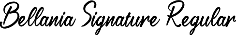 Bellania Signature Regular font - BellaniaSignature.otf