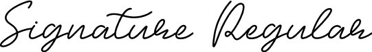 Signature Regular font - Signature.otf