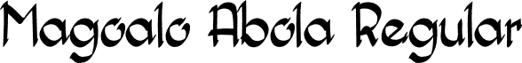 Magoalo Abola Regular font - MagoaloAbola.otf