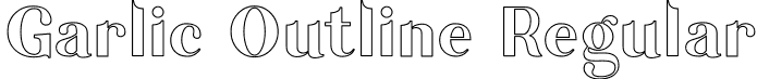 Garlic Outline Regular font - garlic-outline-regular.ttf