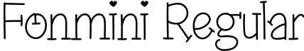 Fonmini Regular font - fonmini.otf