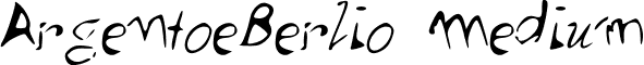 ArgentoeBerlio Medium font - Argento_e_Ber__lio.ttf