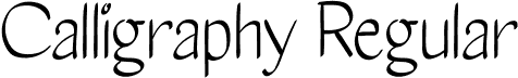 Calligraphy Regular font - calligraphy.otf