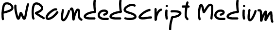 PWRoundedScript Medium font - PWRoundedScript.ttf