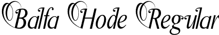 Balfa Hode Regular font - BalfaHode.otf