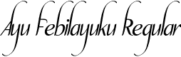 Ayu Febilayuku Regular font - Ayu-febilayuku.otf