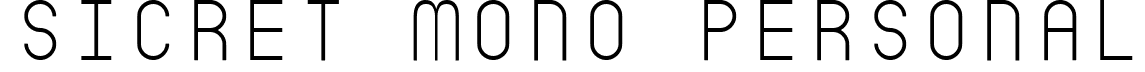 Sicret Mono PERSONAL font - Sicretmonopersonalextlt-8MZjM.ttf