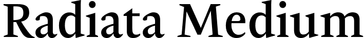 Radiata Medium font - untype-radiata-medium.otf