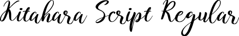 Kitahara Script Regular font - kitaharascript.ttf