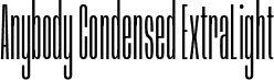 Anybody Condensed ExtraLight font - Anybody-CondensedExtraLight.ttf