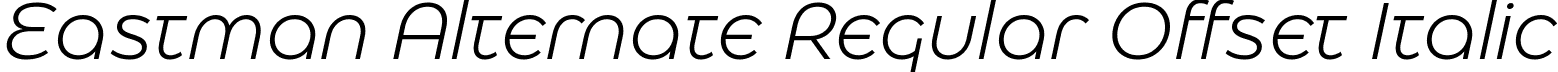 Eastman Alternate Regular Offset Italic font - zetafonts-eastman-alternate-regular-offset-italic.ttf