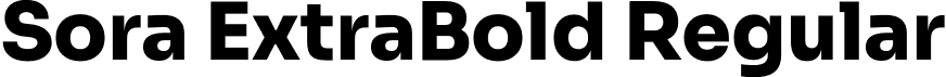 Sora ExtraBold Regular font - sora-extrabold.otf