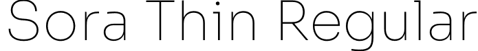 Sora Thin Regular font - sora-thin.otf