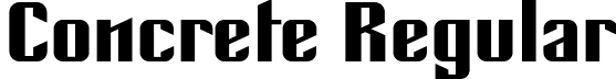 Concrete Regular font - concrete.ttf