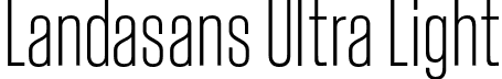 Landasans Ultra Light font - Landasans-UltraLight.otf