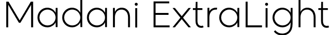 Madani ExtraLight font - namela-madani-extralight.otf