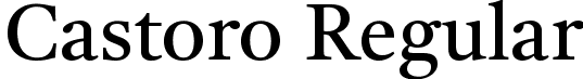 Castoro Regular font - castoro-roman-b001.ttf