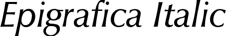 Epigrafica Italic font - epigrafica-italic.ttf