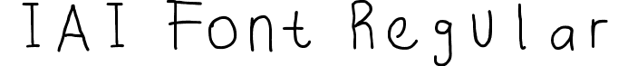 IAI Font Regular font - First-of-All.ttf