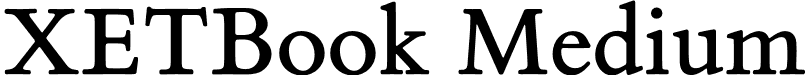 XETBook Medium font - xetbook-medium.otf