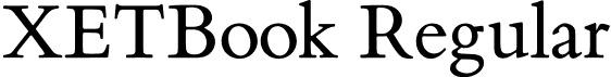 XETBook Regular font - xetbook-regular.otf