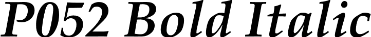 P052 Bold Italic font - p052-bolditalic.otf