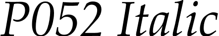 P052 Italic font - p052-italic.otf