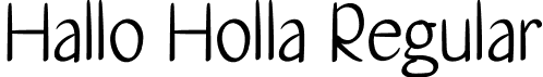 Hallo Holla Regular font - Hallo-Holla.otf