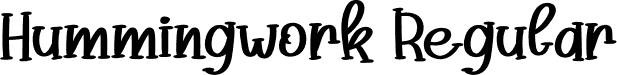 Hummingwork Regular font - hummingwork.otf