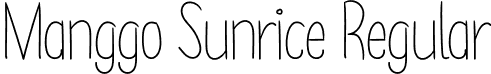 Manggo Sunrice Regular font - manggo-sunrise.otf