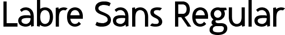 Labre Sans Regular font - labresans.ttf