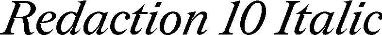 Redaction 10 Italic font - Redaction10-Italic.otf